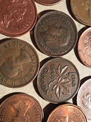Ролка канадски цента Канадски пени Набор от 50 монети 1940 те години за подарък Отлично подходящ за колекционери