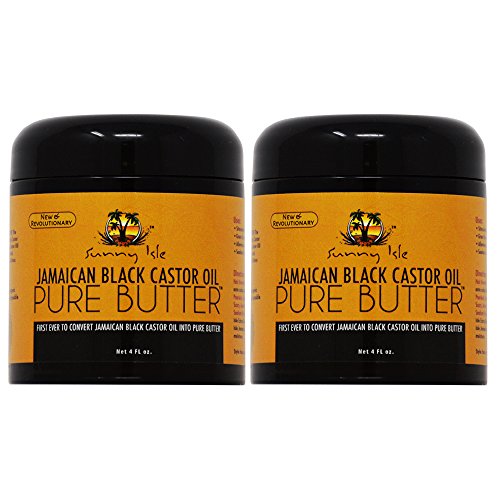 Sunny Isle Ямайское Черно Рициново масло Pure Butter Original 4 унция (опаковка от 2 броя)