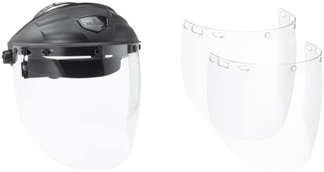 Защитна маска за лице NoCry Heavy Duty Clear; Защитно оборудване за безопасност с прозрачен противотуманным козирка и регулируем
