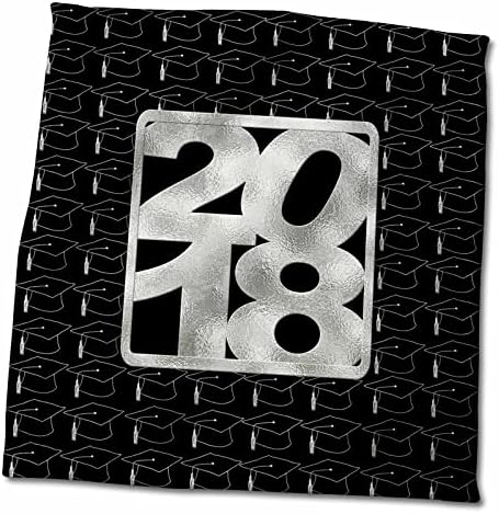3дРоза 2018 в Сребристо-черен цвят, Абитуриентски Шапки - Кърпи (twl-280518-3)