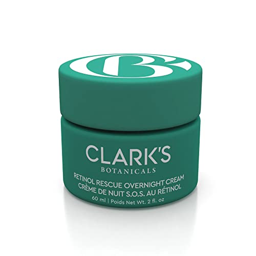 Нощен крем Clark's Растителни Retinol Rescue: крем с ретинол със закъснител за подобряване на текстурата и изсветляване на кожата с витамин