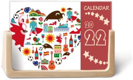 Испанското Сърцето на Борбата с Бикове Флаг Фланго 2022 Тенис на планиране на Календар за 12 Месеца