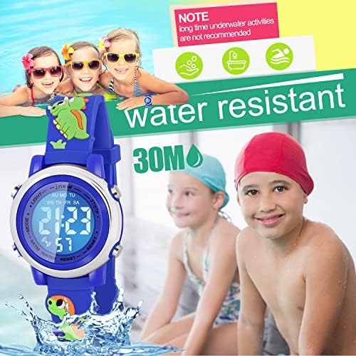 Детски часовник Viposoon с водоустойчив часовник аларма - Подаръци с Динозаврите, за момчета и Момичета 3-10 години