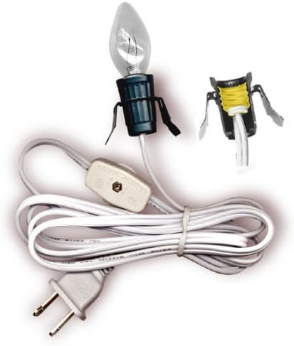 Комплект кабел за лампи National Artcraft® 6' с гнездо под формата на клипове (Pkg/1)