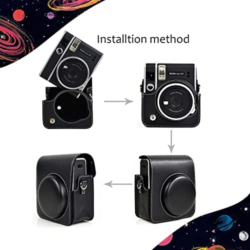 Защитен калъф за фотоапарат MUZIRI KINOKOO, Съвместим с камера за миг печат Fuji Instax Mini 40 - Калъф от изкуствена кожа