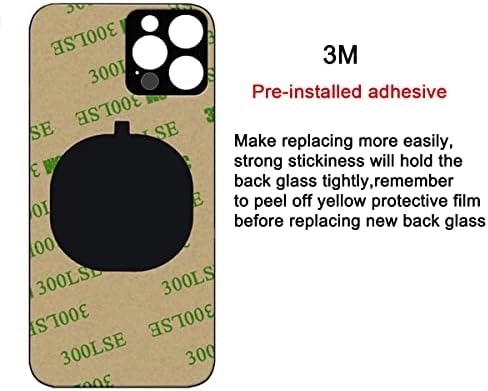 Подмяна на задното стъкло Perzework OEM Съвместим с iPhone 13 pro max 6,7 инча На всички носители с предварително зададена лепило