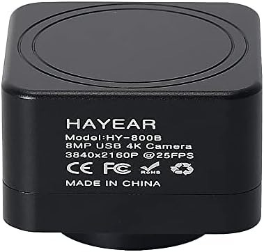 HAYEAR 8MP 4K USB Цифров Фотоапарат 1/1,8 инча Сензорна Камера за микроскоп UHD 3840x2160, USB, Камера за Windows Web Cam се Поддържа