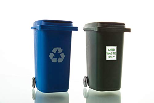Стикер ZAEO Yard Waste Only Decal - Стикер за боклуци кошчета, казанчета, окачване и контейнери - 8 x 6 инча (зелен, 1)