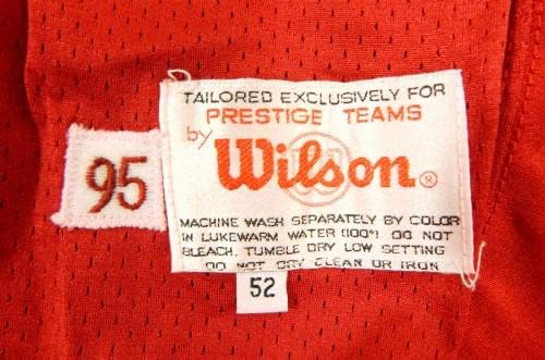 1995 San Francisco 49ers Стив Уолъс 74, Издаден в Червената фланелка 52 DP26905 - Използваните тениски за игри NFL Без подпис