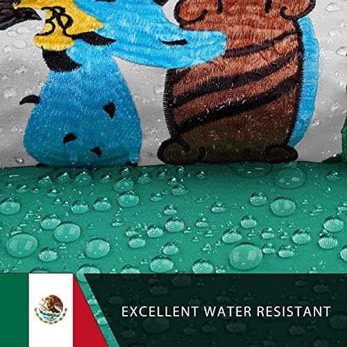 Мексикански флаг POZOY Deluxe 3x5 метра за улица, двустранни знамена MX Mexico, трайни, от ултра силна найлон, с нашитыми ивици,