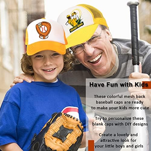 Echolife 9 Опаковки Сублимационных Заготовки бейзболна шапка Регулируема Полиестер Mesh Шапка Шапки шофьор на камион за Възрастни, Деца,