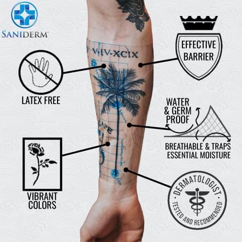 Превръзка за по-нататъшна грижа за татуировки Saniderm, Прозрачни Самозалепващи Превръзки, които Защитават и Заживляют татуировки или