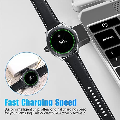 Преносими Samsung Galaxy Watch 5/4/3 Active 2 Зарядно Устройство, USB пътни Настилки Безжично Зарядно за Кола Ключодържател за Samsung