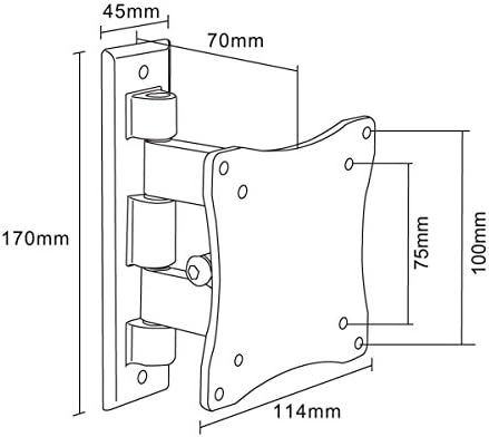 Черно Монтиране на стена с възможност за наклон/завъртане в пълен режим на движение за 24-инчов led монитор Asus VS248H-P - Шарнирный/Наклонение/Завъртане