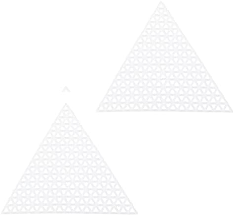 Мрежест Пластмасови Платно JCBIZ 12 БР. Триъгълна Форма, Прозрачна Пластмасова Платно, Инструменти за Бродиране, Пластмасови Платно, Проект