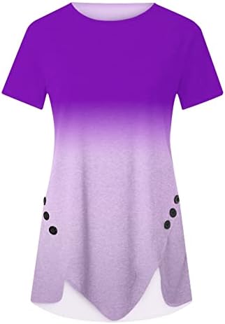 Дамска Риза с Къс Ръкав Лято Есен 2023 Кръгъл Отвор, Памук, Графична Свободна Засаждане, Блуза Размер Плюс Тениска за Момичета Y2