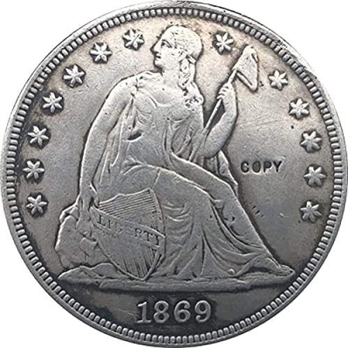 1869 Седнала Долар Свобода Монети Копие На Копие На Декорации За Събиране На Подаръци