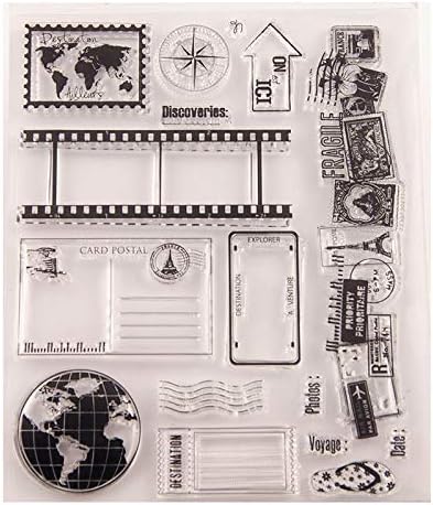 MaGuo Дневник Пътуване Пощенски Прозрачни Марка за Производство на пощенски Картички, Декорации и Scrapbooking със собствените си ръце