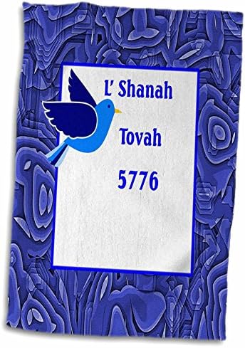 3dRose Florene - Еврейска тема - Принт на еврейската Нова година с образа на еврейския г. - Кърпи (twl-220971-1)