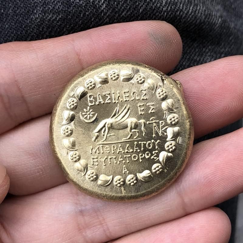 Гръцките Монети, Месинг Със Сребърно Покритие Старинни Занаяти Чуждестранни Възпоменателни Монети Неправилен Размер Вид 98