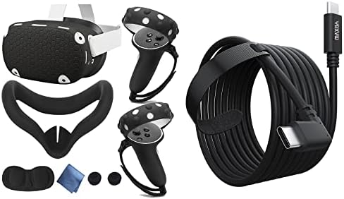 Комплект силиконови Калъфи и 16-крак кабел за Oculus Quest 2