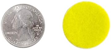 Игриви кръгчета от филц Ever After неоново жълт цвят (1 инч - 100 бр.)