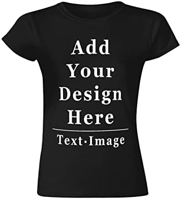 Двустранен Ризи по поръчка за Жени, Добавете ваша снимка, Текст, Лого, Персонални Модни Цветни Памучни Тениски Класически,
