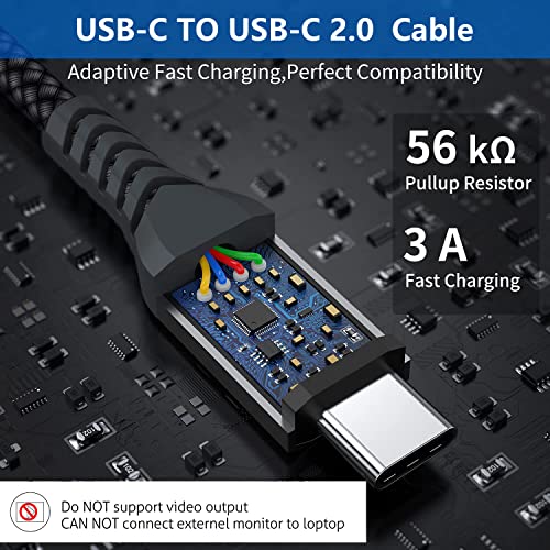 2 опаковане на 10-фута USB кабел C за зарядно устройство, USB C за Samsung Galaxy S23/S23 Plus/ S23 Ultra/S22/S22 +/S21 FE 5G / S20,