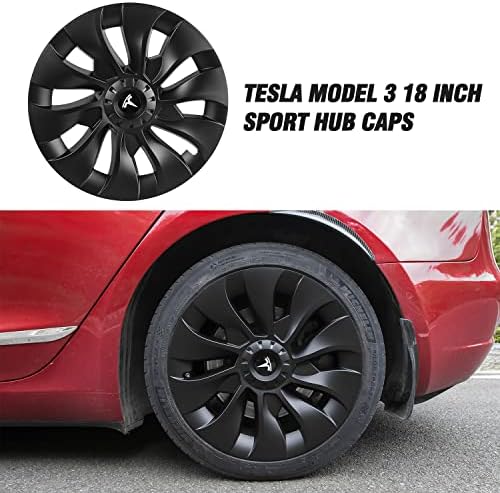 ThinSGO Tesla Модел 3 18-Цолови Капачки на Главините, Модел 3 Капачки за Джанти 18-Цолови Капачки за тежки Колела Ободные Капачки
