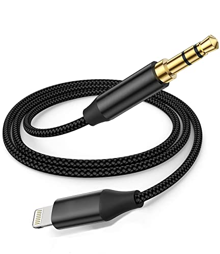 Аудио кабел Wahbite Светкавица - 3,5 мм, Съвместим с iPhone 14/13/12/11/XR/XS/X/8/7/6 Plus / SE 2, iPad