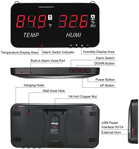 JAHH Стаен Термометър Интелигентен Измерване на Температура И Влажност на въздуха монтиран на стената lcd Дигитален Термометър-Влагомер