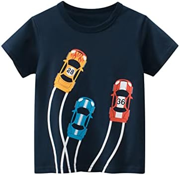 Ежедневна тениска За малки момчета, Тениска с къс ръкав и Анимационни Принтом, Блузи, Лятна Дрехи от 1 до 7 години