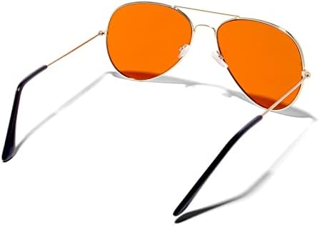 Слънчеви очила ShadyVEU с кафяви лещи Pilot в ретро-вечнозеленом стил UV400, Блокер Синя светлина Нечупливи лещи от поликарбонат