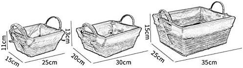 CUJUX Плетени кошници за съхранение на ръчно изработени Комплект кошници за съхранение на рафтовете, Тъкани, Декоративни Кошници