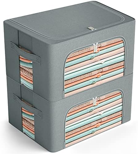 Чекмеджета за съхранение на дрехи в 2 опаковки, штабелируемый кутия за съхранение в оксфордской рамка, контейнери-организаторите