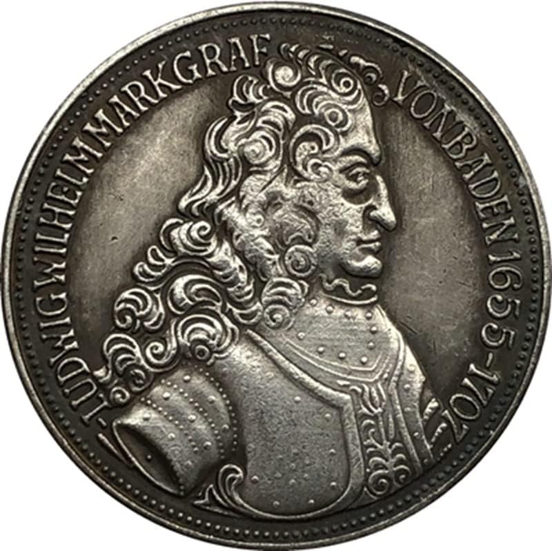 Немски монети от 1955 Г., Медна, със сребърно покритие, Старинни Монети, Монета Събиране на ръчно изработени, подлежащи на выдуванию