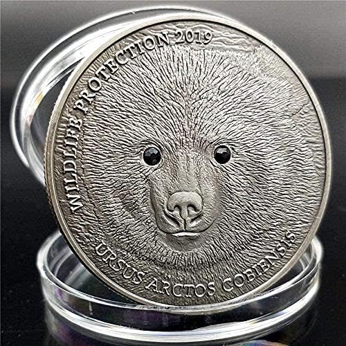 Предизвикателство Монета Ново Животно Възпоменателна Монета Монголски Монета перлено бял Мечка за Копиране Колекция Бижута Подаръци Колекция от Монети