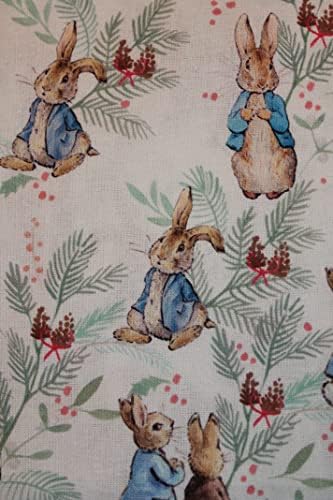 памучен плат Peter Rabbit Плат Beatrix Potter Коледна Папрат Плат, Продадени The Fat Quarter (18 x 22) Нов BTFQ