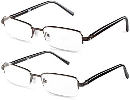 Технически характеристики на мъжки слънчеви очила за четене в полукръгла рамки, съдържание на пакета Value, всички видове увеличаване на