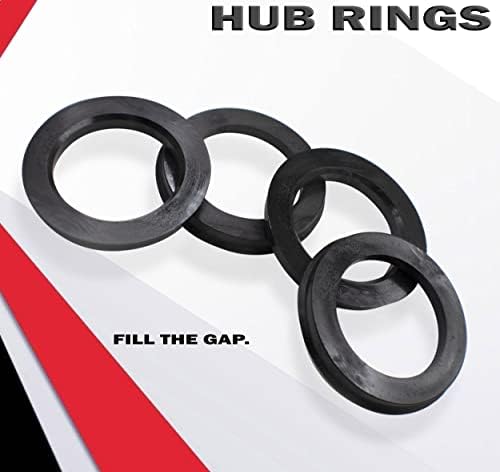 Джанти аксесоари Комплект части от 4-те центрирующих пръстените на главината с диаметър от 100,50 мм до 93,10 мм, черен поликарбонат (Пръстен