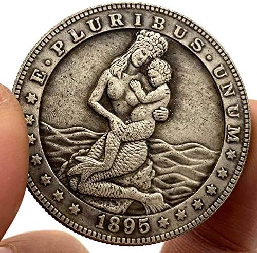 1895 Американската Блуждающая Монета Русалка Майка и Дете Айде са подбрани Монета за Подарък Щастлив Предизвикателство Монета