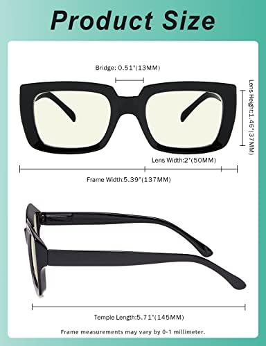 Eyekepper 4 Опаковки Женски Очила За четене - Големи Квадратни Дизайнерски Очила за четене за Жени