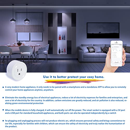 Смарт-включете Wi-Fi с Alexa / Google Home / Smart Life, таймер за включване / изключване на един умен дом, вградено приложение за изготвяне