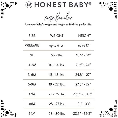 HonestBaby унисекс-детски Боди от Органичен Памук с къс ръкав в 10 опаковки