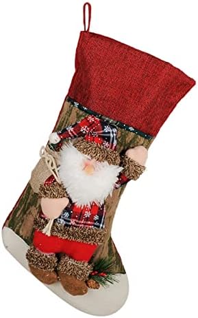 Ледената Кристален Венец Дядо Коледа, Снежен Човек Елен Подарък Пакет Декоративна Тъкан Коледни Чорапи Висулка Ледени Камъни