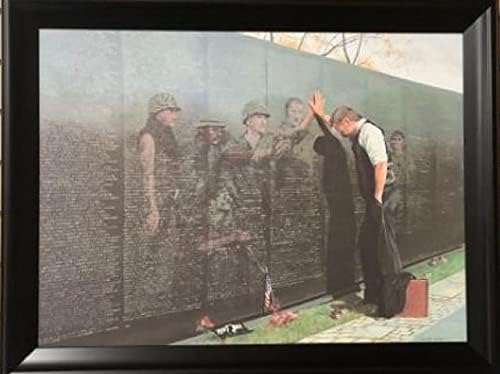 Размисли Ли Тетера Изобразително изкуство Гравюра Паметник на стената на войната във Виетнам (Общ размер: 30x23) (Размер на