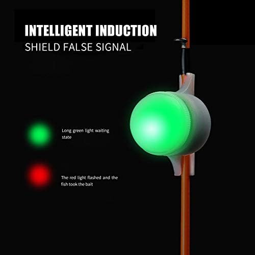 Alloyseed LED Индикатор за Аларма За Поклевке Стръв На Нощна Прът Индикатор за Аларма За Поклевке На Прът, Индикатор За Предупреждение Зажиме