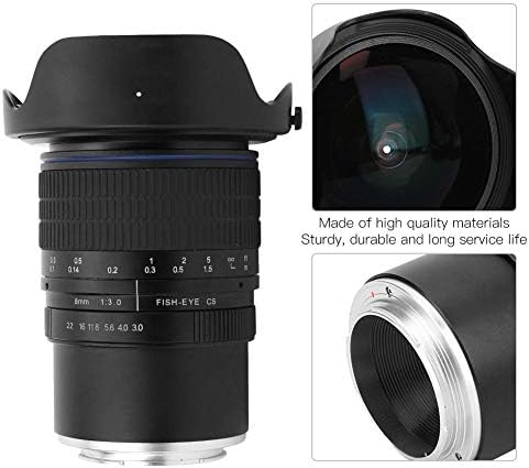 Обектив Vifemify за камерата Рибешко око, Оптично Стъкло 8 мм F3.0, Супер Широкоъгълен обектив Рибешко Око с ръчно Фокусиране, за Полукадровой