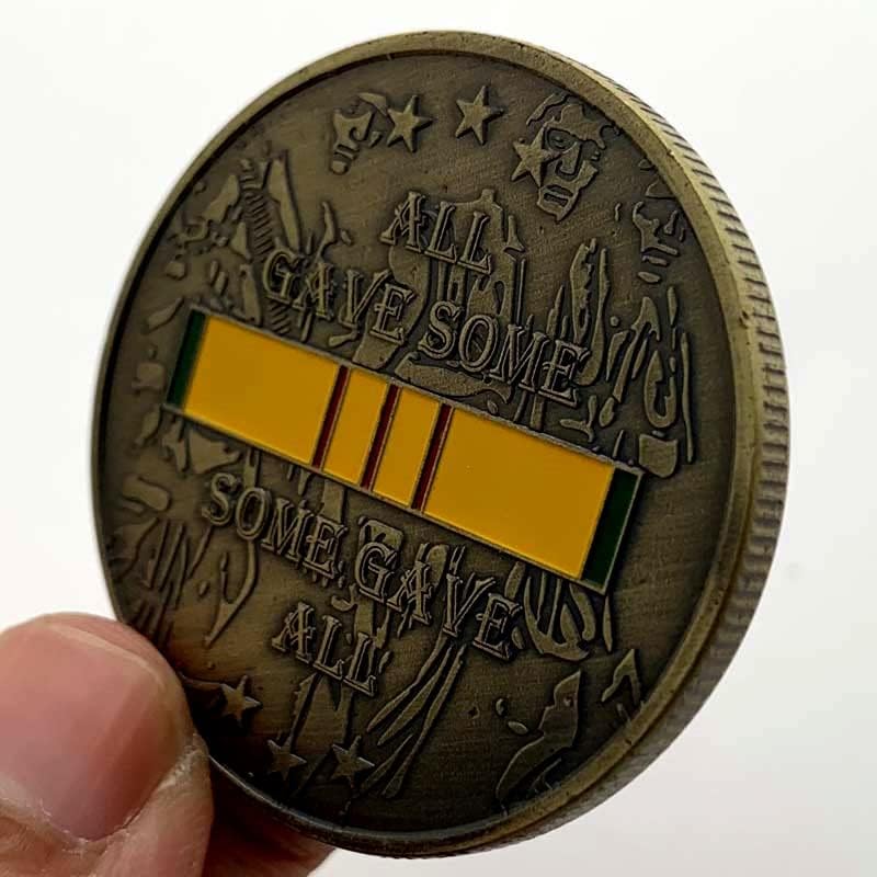 Ветеран от Виетнамската война Зелена Бронзов Медал на Американската Златна Монета на Виетнамската война Възпоменателна Монета