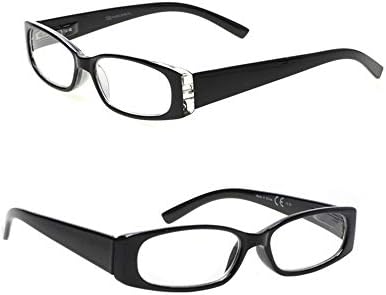 5 опаковки очила за четене с пружинным тръба на шарнирна връзка, правоъгълни модни качествени ридеры за мъже и жени (5 опаковки микс, 2,75)